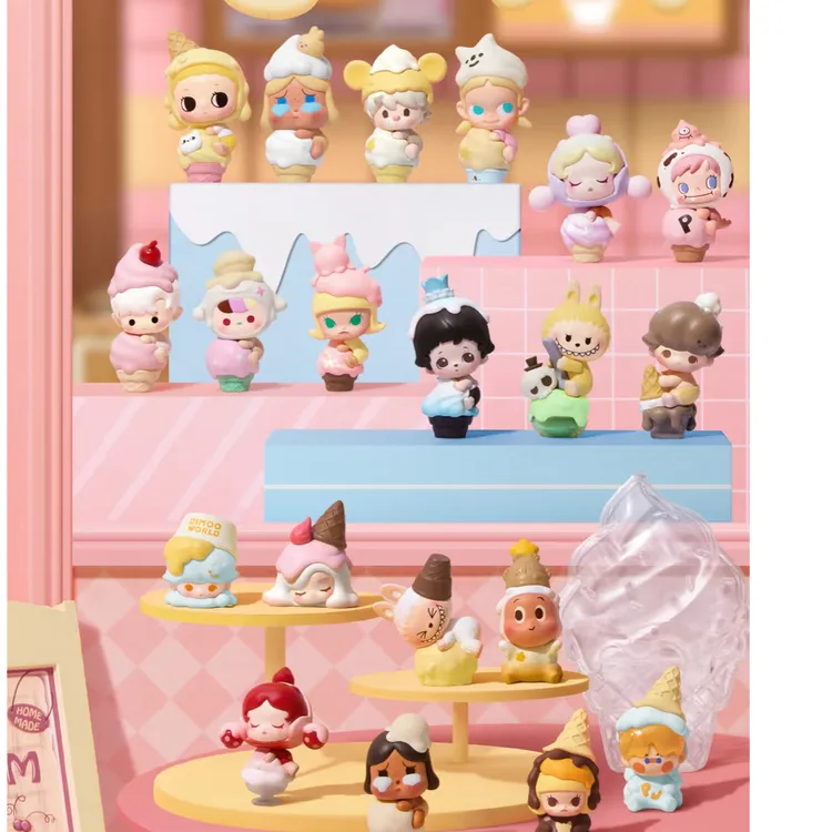 明款 热化冰淇淋系列公仔套盒冰淇淋融化系列萌粒 不包官瑕