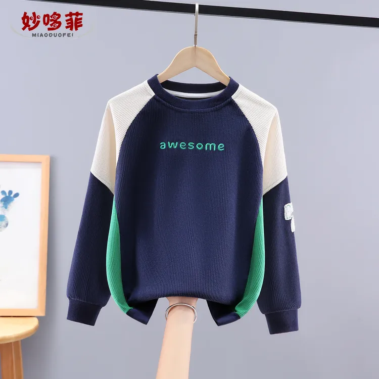 男童卫衣春秋款2025新款儿童洋气时髦上衣中大童男孩秋季长袖衣服