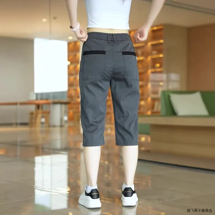 夏季薄款男士休闲短裤透气舒适中裤子男装运动2025裤子网红款男孩