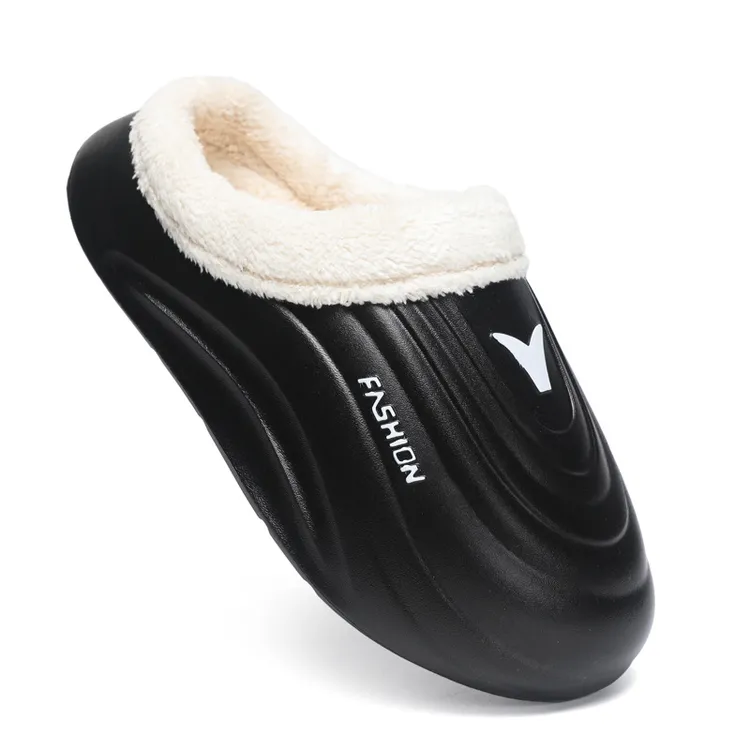 棉鞋防滑加绒男士新品情侣毛拖外穿女冬季防水室内保暖棉拖鞋居家