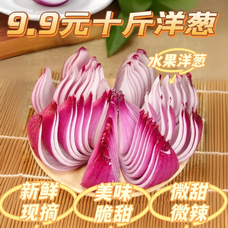 【祈康山】云南紫皮洋葱新鲜现摘/可生吃的时令蔬菜/口感脆甜