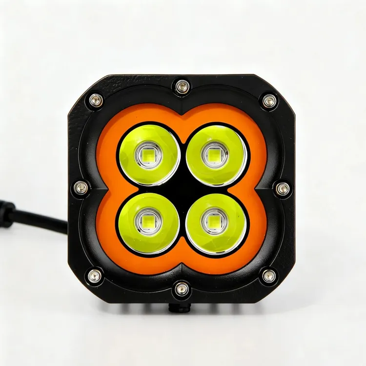 440W四叶草超亮越野车A柱前杠加装大功率LED射灯