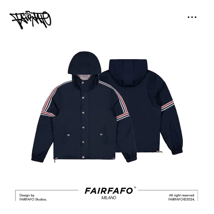 FAIRFAFO林肉肉【织带连帽外套】DJ24WT048美式休闲百搭复古小众ins