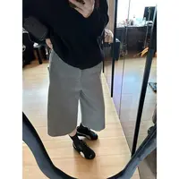LA重磅  50%羊毛  灰色极简8分 休闲裤 31045