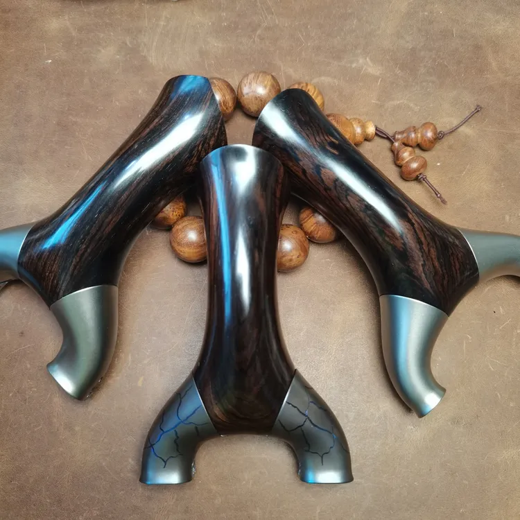 新款暗夜飞虎钛合金龙齿快压弹弓紫光檀实木柄反曲扁皮精准威力大