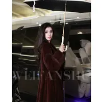 WEIFANSHU/魏凡舒【宿醉樱桃】秋冬轻奢气质显瘦水貂外套红人上新