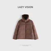 LAZYVISION90白鹅绒短款水貂毛领冬季保暖羽绒服ZMD-34335