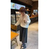 QiongQiong自留款！早秋款设计感颗粒豆v领慵懒风宽松针织衫