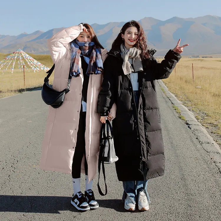 羽绒棉服女中长款2025年冬季新款棉袄加厚过膝情侣中戏高级感外套