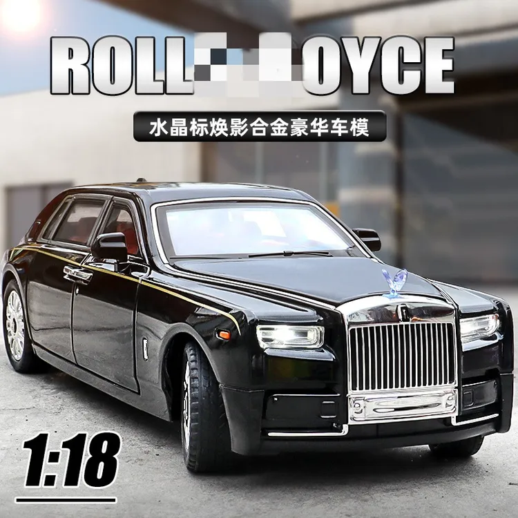车致1:18劳斯幻影莱斯合金车模型仿真轿车摆件儿童玩具车