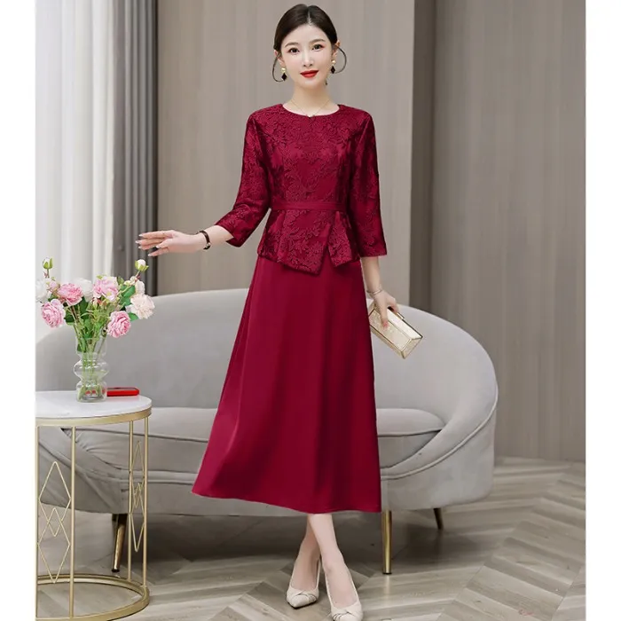 喜妈妈婚宴礼服2025新款年轻气质婆婆婚礼服丈母娘高端轻奢高级感