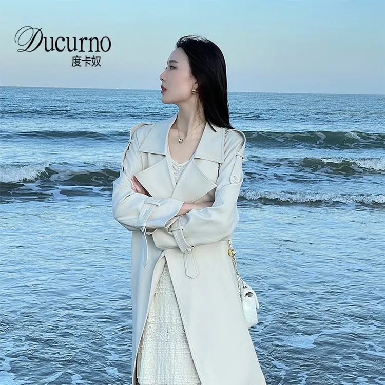 风衣外套女秋季外套2025新款小个子气质中长款垂感大衣韩系英伦风