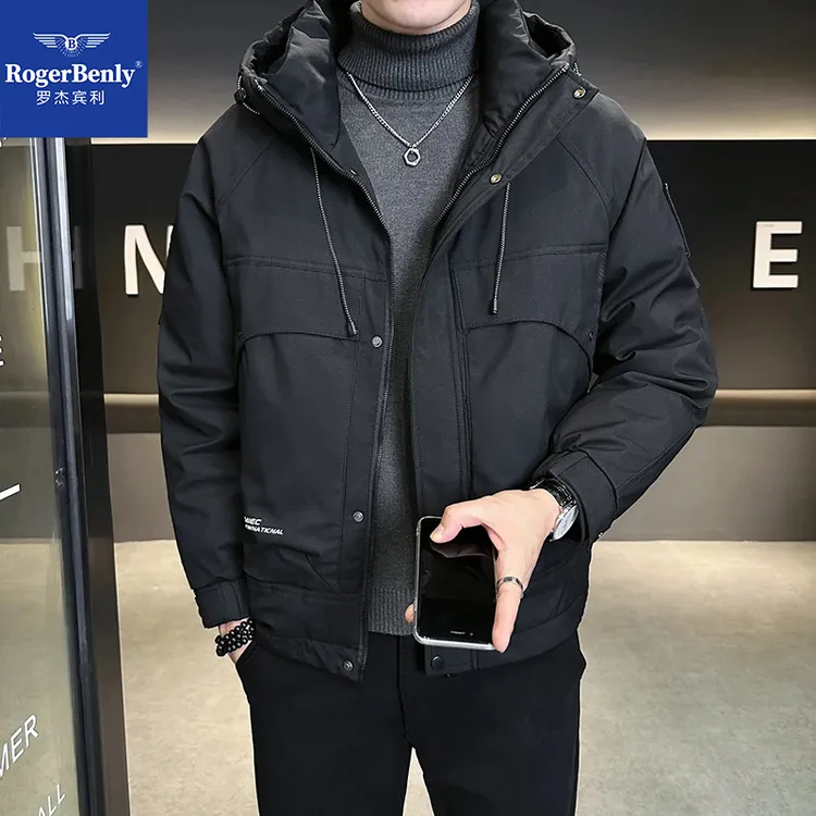 罗杰宾利冬季防寒保暖连帽棉服百搭休闲潮流男款866721