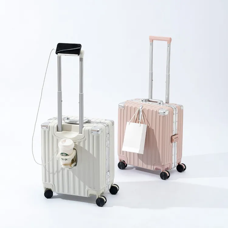 18寸小型登机箱多功能行李箱小尺寸拉杆箱学生旅行箱铝框加厚皮箱