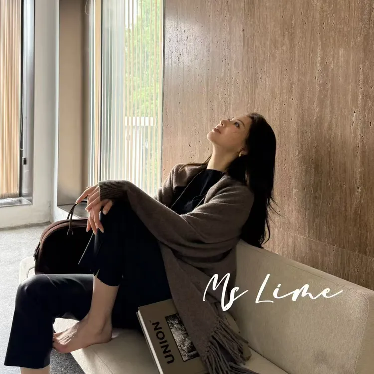 王嬛嬛MsLime25年新款【素染】山羊绒&牦牛绒优雅毛针织衫 HD2C0442