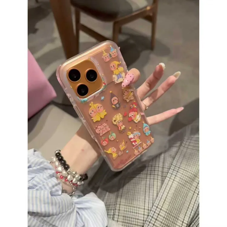 满屏星星人适用苹果17promax/16手机壳华为荣耀OPPO小米VIVO女壳