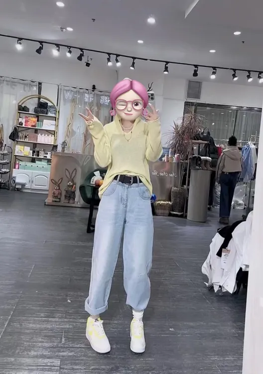 春季新款清新高腰显瘦直筒牛仔裤