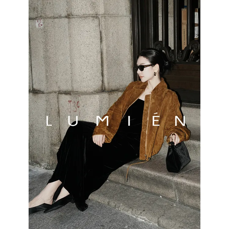 【LUMIEN 新品】"黑标系列" 进口头层羊皮复古夹克LX5FWW141