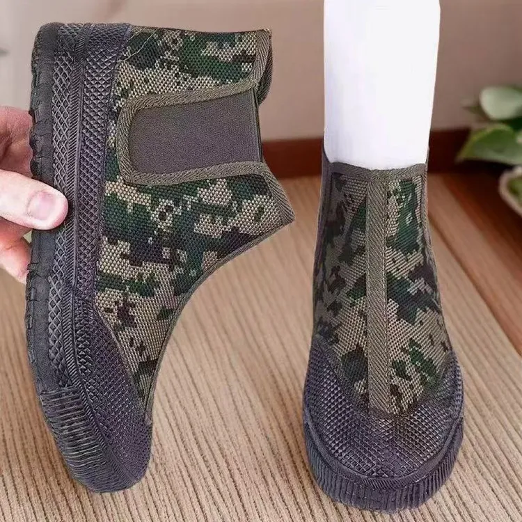 春夏秋适用一脚蹬男女高帮劳保鞋防滑耐磨户外工地鞋劳保解放鞋