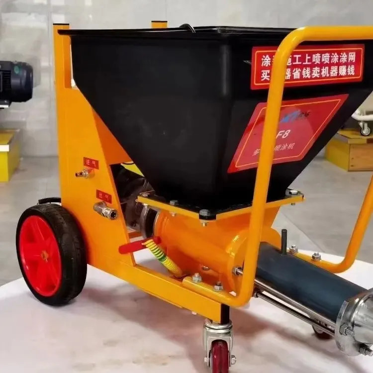 F8真石漆金刚红橡胶防火外墙厚型涂料腻子抗裂砂浆大功率喷涂机