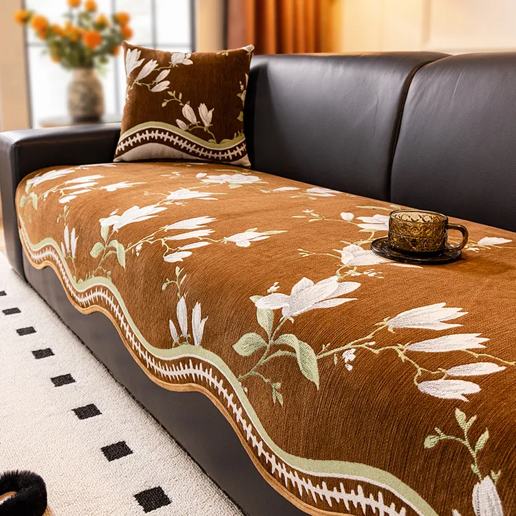 四季通用高级感皮沙发垫子2025新款固定防滑直排坐垫子盖布秋冬季