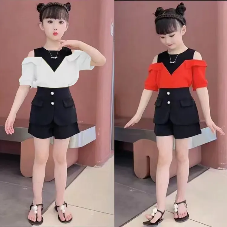 女童夏装套装2025款衣服儿童服装潮酷痞帅童装可爱洋气儿童衣服