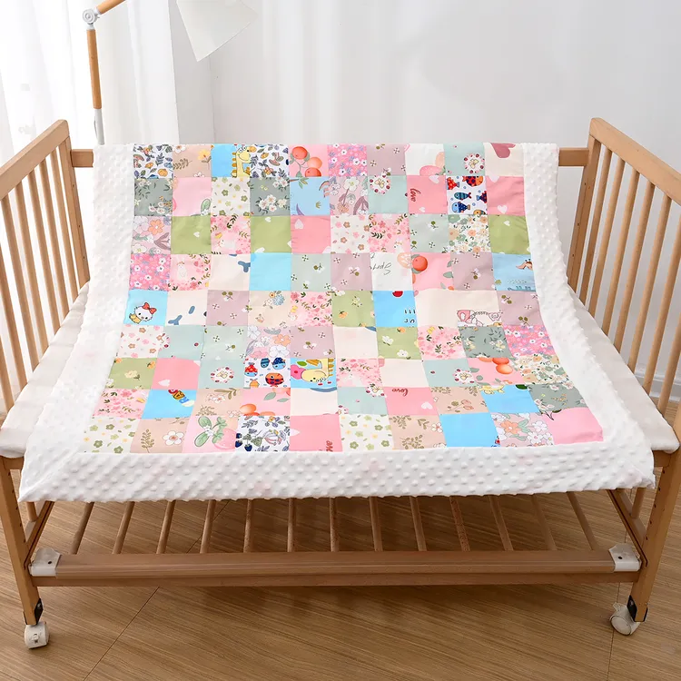 纯手工婴儿百家被成品传统花拼布新生儿宝宝棉被子可脱内胆夏秋冬