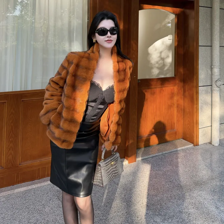 金迪 定制 特调色系贵气公主南瓜琥珀精致短款草草 