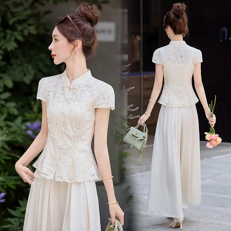 夏季女装新中式国风妈妈装40-50岁洋气时髦新款高档45-55母亲高贵