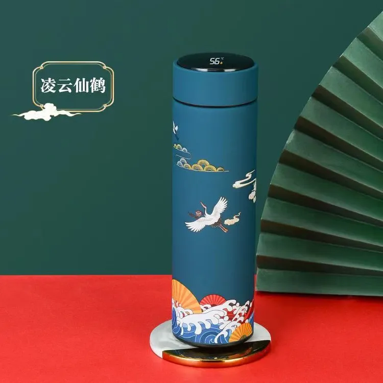 800ML-900ML国风礼品高档保温杯旅行不锈钢304耐高温泡茶大容量水