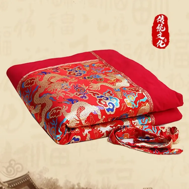 [厂家直发]国风刺绣虎头纯手工龙凤婴儿抱被新生满月百天周岁高档