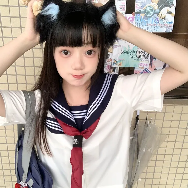 正统水手服jk基础款原创制服学院套装日系二三本基础关西短袖全套
