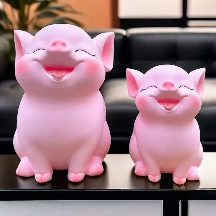 2025年新款可爱大号猪储蓄罐超大容量存钱罐只进不出松弛感储钱罐