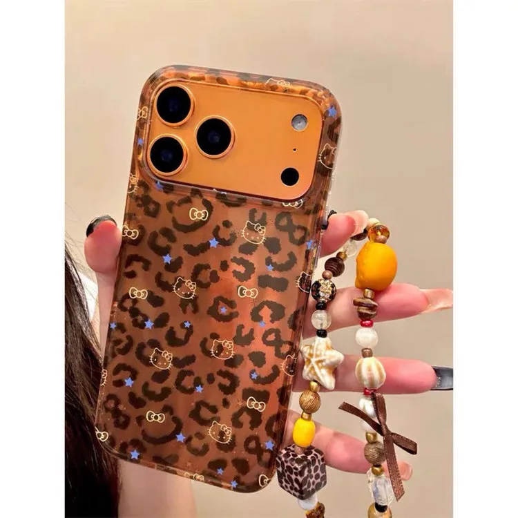适用苹果iPhone17promax豹纹星星16pro链条女神款高级17pm手机壳