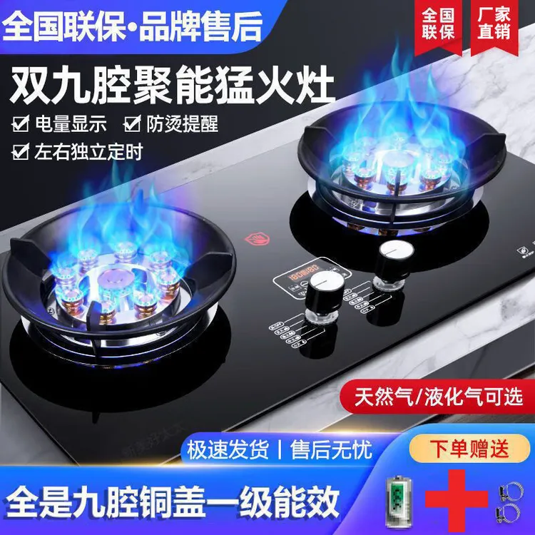SUNPUNR苏泊尓燃气灶双灶节能猛火台嵌两用智能定时5.2kW一级能效