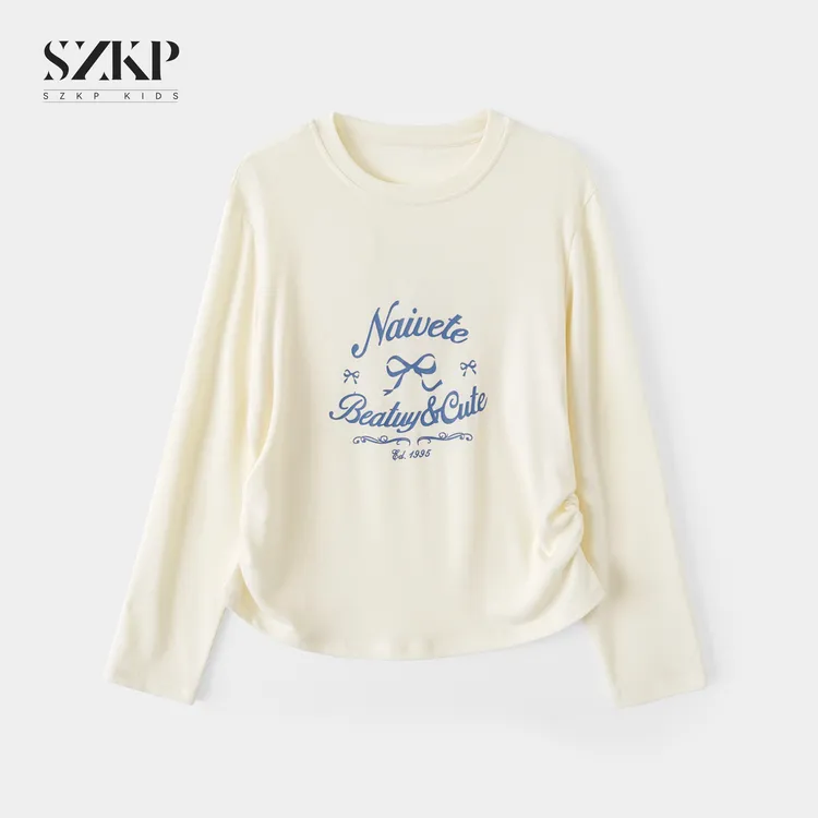 SZKP2025秋季新款女童装中大童儿童洋气时尚长袖T恤BGYQ552447