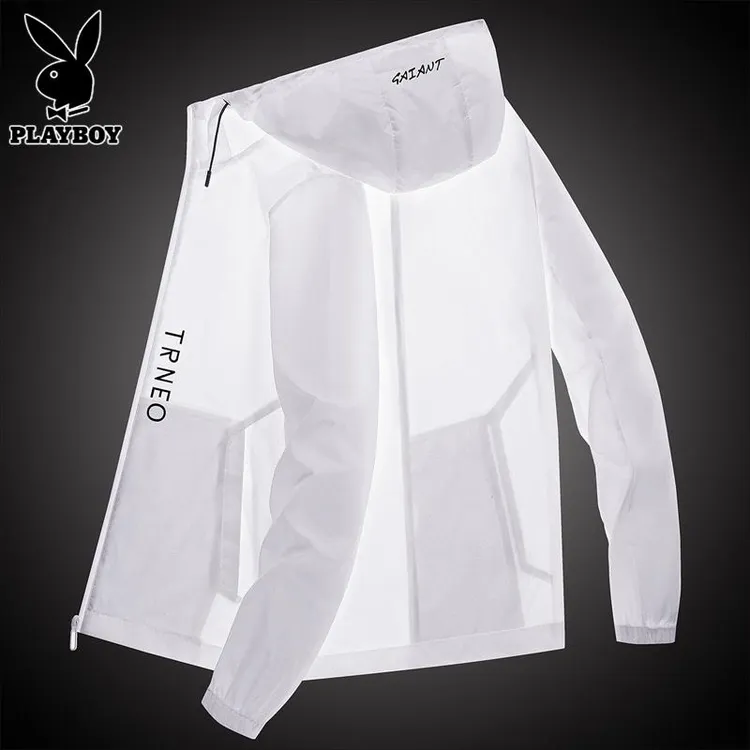 花花公子防晒衣男士夏季薄款透气冰丝轻薄衫钓鱼服夹克上衣外套男