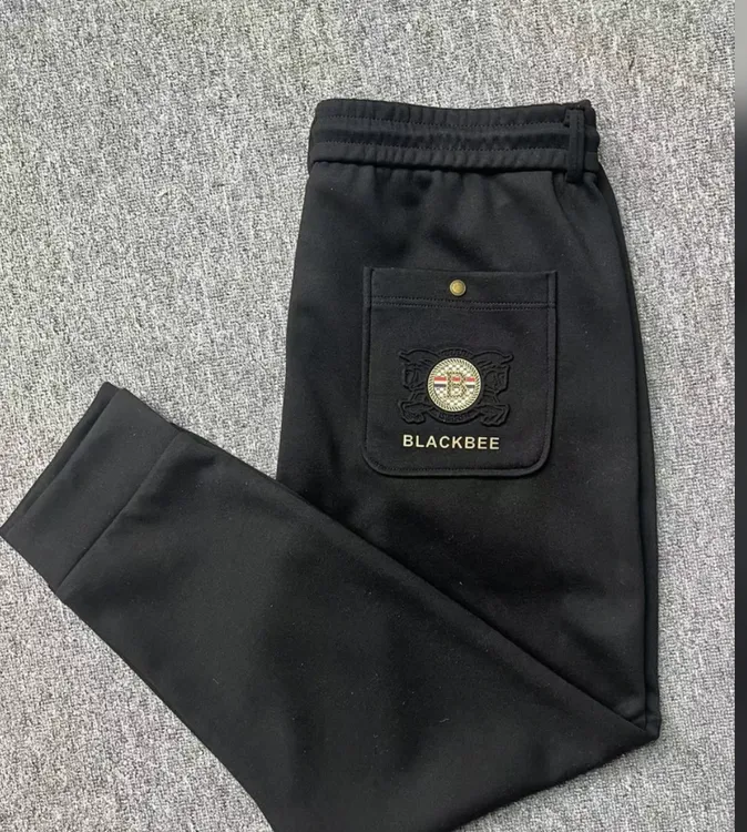 180-500斤大码男装加肥加大简约高品凹凸钢印B字显瘦弹力休闲裤