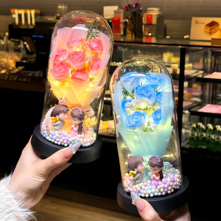 生日礼物女生情人节送女友送妈妈母亲节康乃馨实用的小花束永生花商品图