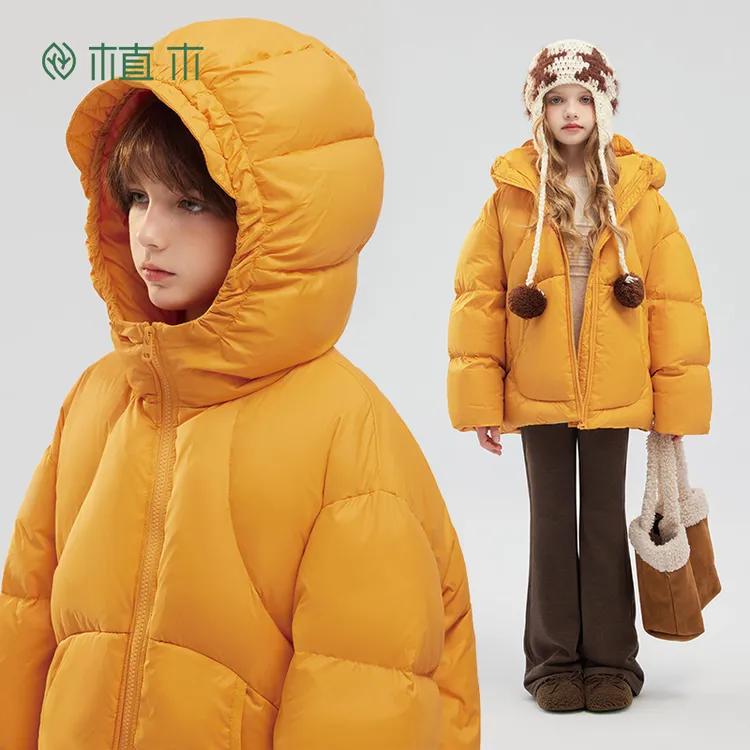 植木童装儿童羽绒服中大童连帽杜邦三防男童羽绒服2025冬季新款
