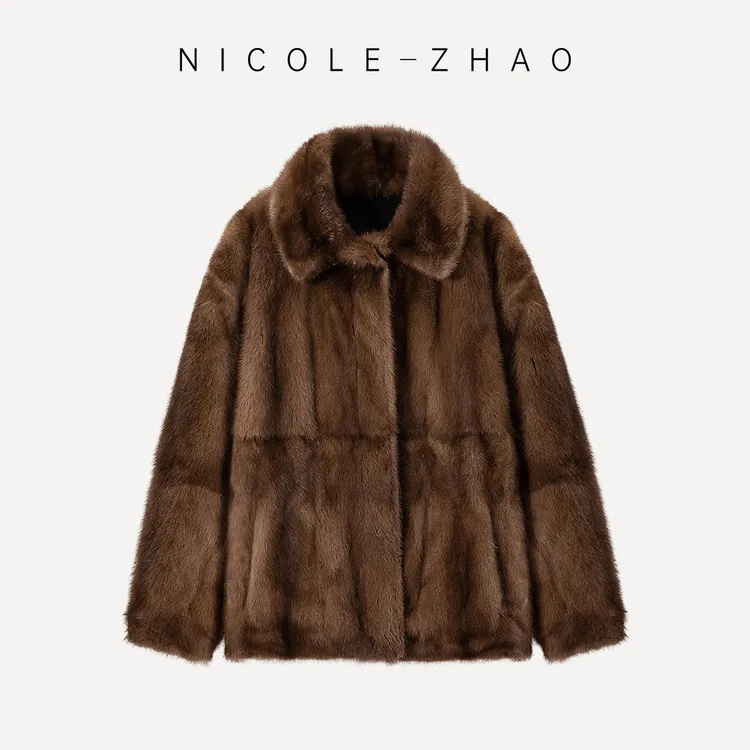 【贵姐NICOLE】顶奢玩家收藏级北美野生水貂两面穿皮草外套5NWP052