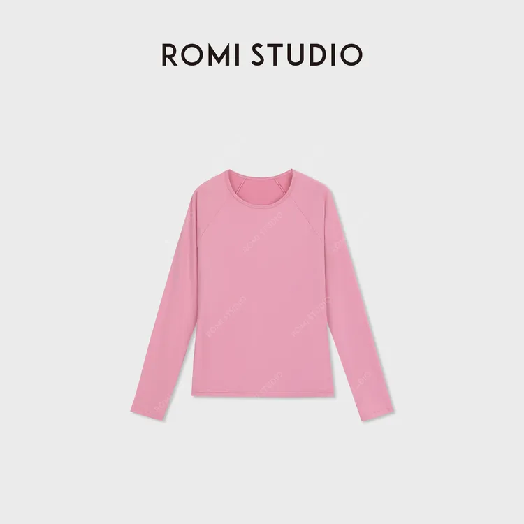 ROMI STUDIO“冰感沙滩衣”UPF100+高弹快干长袖粉上衣 RWDRND2484