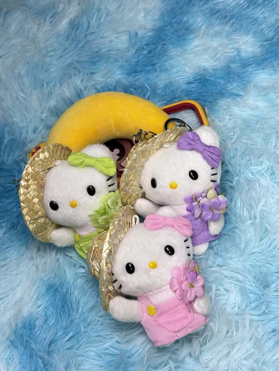 薰衣草女孩HelloKitty挂件毛绒玩具柔软可爱毛绒包包挂饰