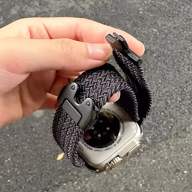 适用苹果手表iwatchs10/9/8表带applewatch编织降落伞扣腕带ultra