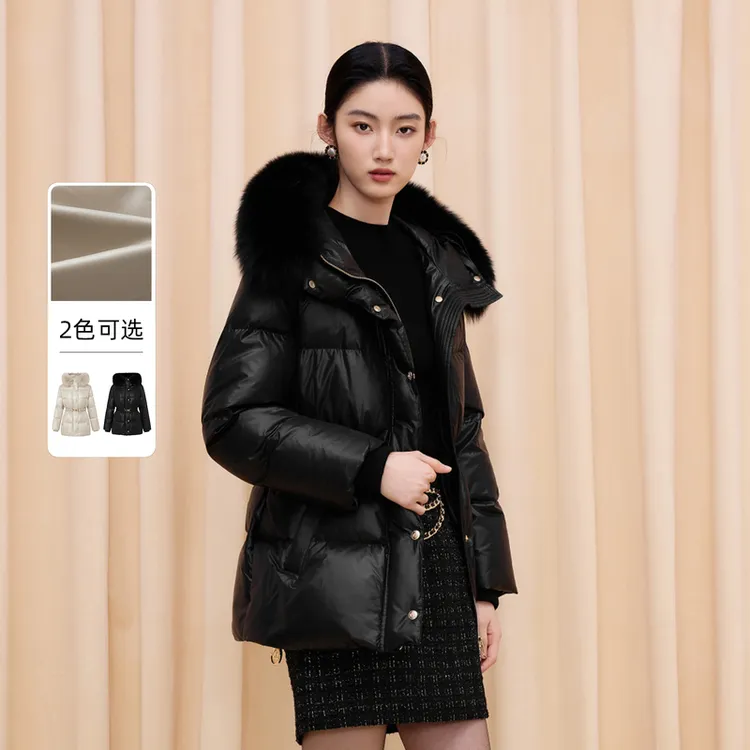 LIME/莱茵【呢喃花语】冬季韩系千金风鹅绒加厚羽绒服LDGD9BOMC802