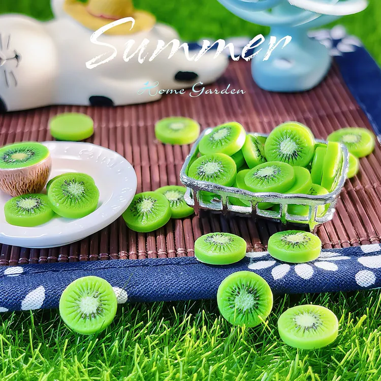 朵儿定制-猕猴桃片-定制奶油胶食玩配件树脂diy手工百搭