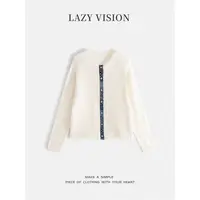 LAZYVISION/羊驼毛‘羊毛’混纺开衫针织衫毛衣ZMD-33263