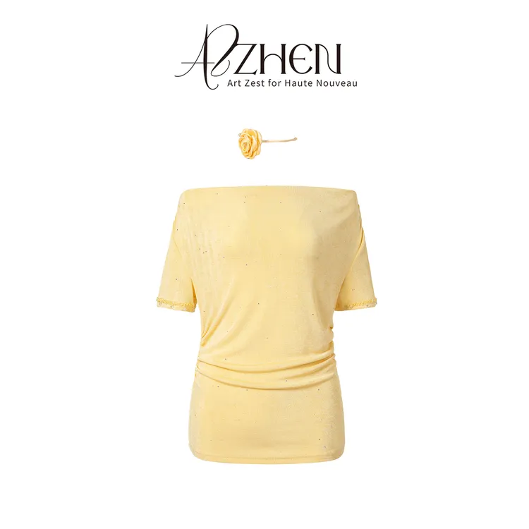 AZZHEN【向阳出行】春夏气质简约收腰显瘦套装AZ4KSZ35-SZ上衣休闲