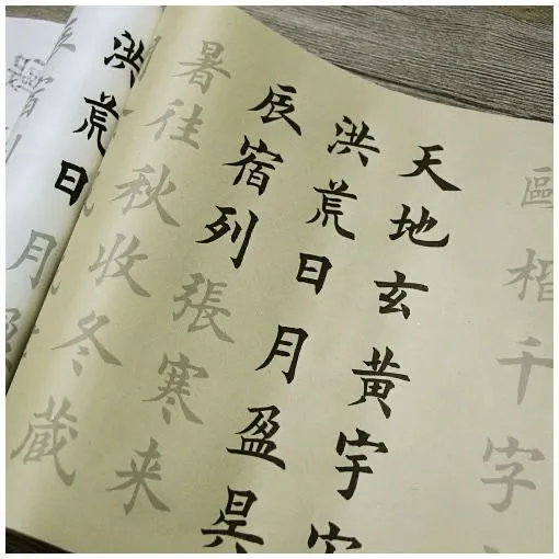 欧楷千字文10米长卷欧体全篇毛笔练字帖描红中楷35*1000