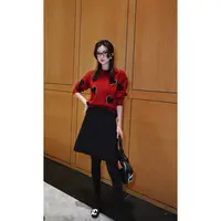 yiyiya.Guo艺艺吖【显瘦蝴蝶结】时尚百搭A字半身裙120007SS52